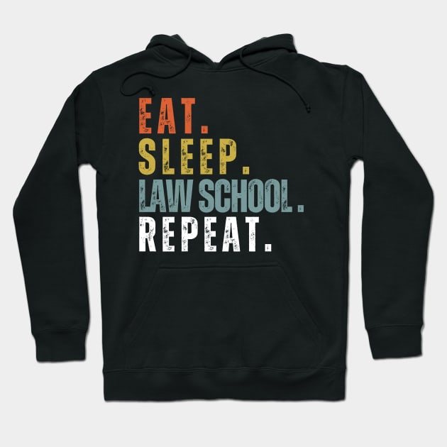 Law School Eat Sleep Repeat Future Lawyer Law Student Hoodie by click2print